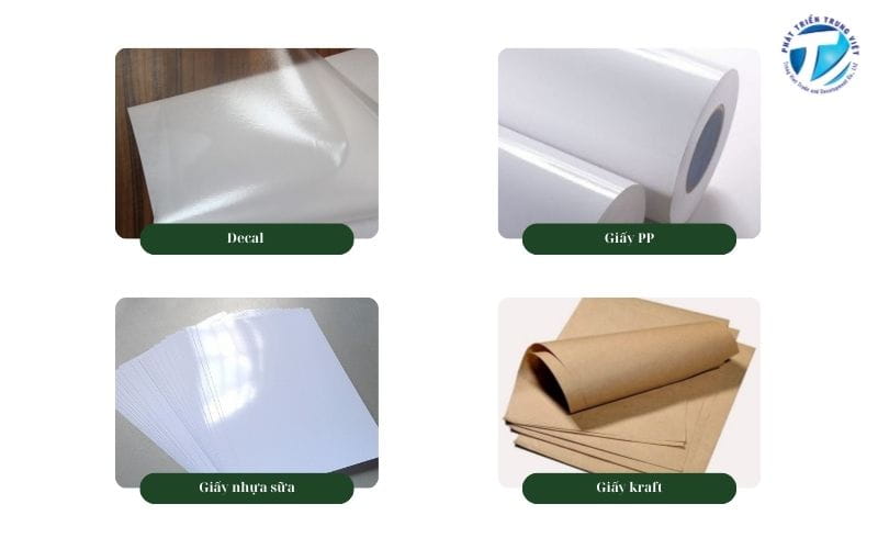 Một số loại giấy thường dùng trong in logo dán